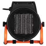 2E Industrial fan heater electric, Ceramic, 2kW, 20m sq, 197m cubic/h, ceramic heating element (PTC), black