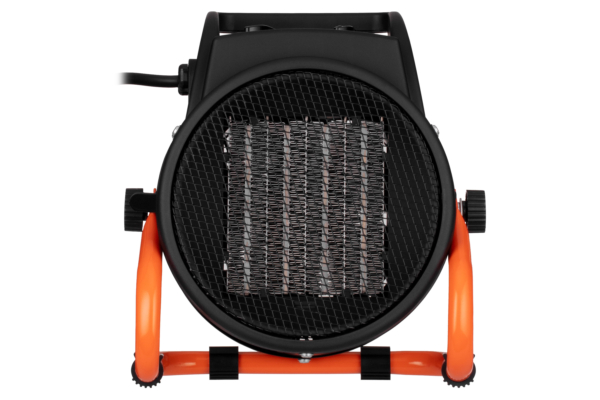 2E Industrial fan heater electric, Ceramic, 2kW, 20m sq, 197m cubic/h, ceramic heating element (PTC), black
