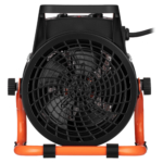 2E Industrial fan heater electric, Ceramic, 2kW, 20m sq, 197m cubic/h, ceramic heating element (PTC), black