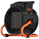 2E Industrial fan heater electric, Ceramic, 2kW, 20m sq, 197m cubic/h, ceramic heating element (PTC), black