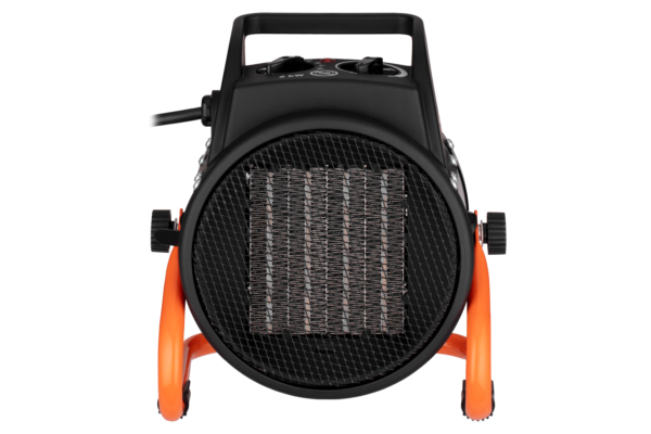 2E Industrial fan heater electric, Ceramic, 2kW, 20m sq, 197m cubic/h, ceramic heating element (PTC), black