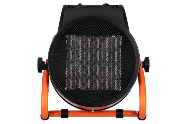 2E Industrial fan heater electric, Ceramic, 3kW, 30m sq, 280m cubic/h, ceramic heating element (PTC), black