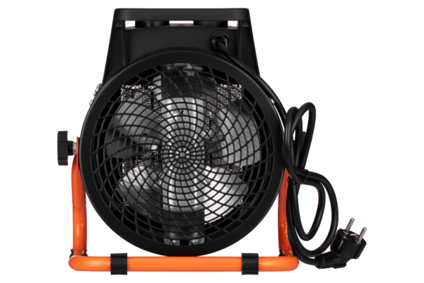 2E Industrial fan heater electric, Ceramic, 3kW, 30m sq, 280m cubic/h, ceramic heating element (PTC), black