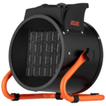 2E Industrial fan heater electric, Ceramic, 3kW, 30m sq, 280m cubic/h, ceramic heating element (PTC), black
