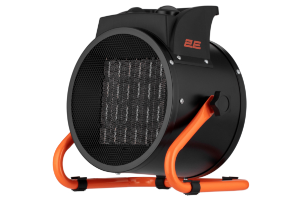 2E Industrial fan heater electric, Ceramic, 3kW, 30m sq, 280m cubic/h, ceramic heating element (PTC), black