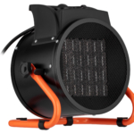 2E Industrial fan heater electric, Ceramic, 3kW, 30m sq, 280m cubic/h, ceramic heating element (PTC), black