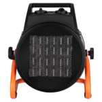2E Industrial fan heater electric, Ceramic, 3kW, 30m sq, 280m cubic/h, ceramic heating element (PTC), black