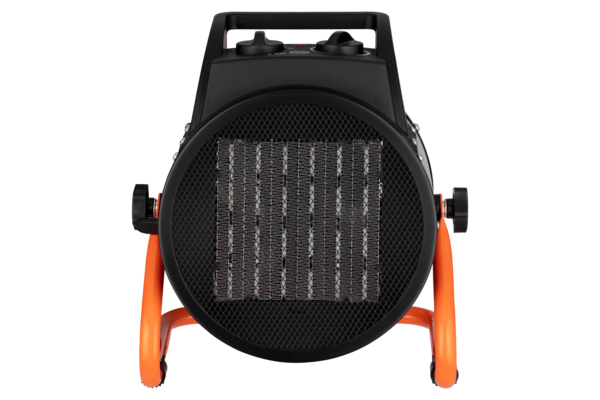 2E Industrial fan heater electric, Ceramic, 3kW, 30m sq, 280m cubic/h, ceramic heating element (PTC), black
