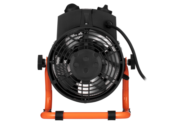 2E Industrial fan heater electric, Stainless, 2kW, 20m sq, 239m cubic/h, heating element – stainless steel, IPX4, black