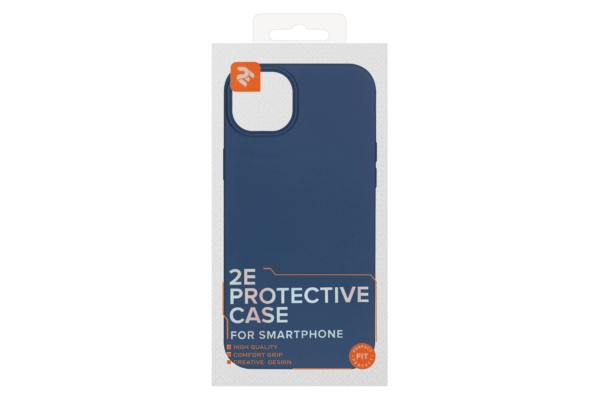 Чехол 2Е Basic для iPhone 14 Pro Max, Liquid Silicone, синий светлый