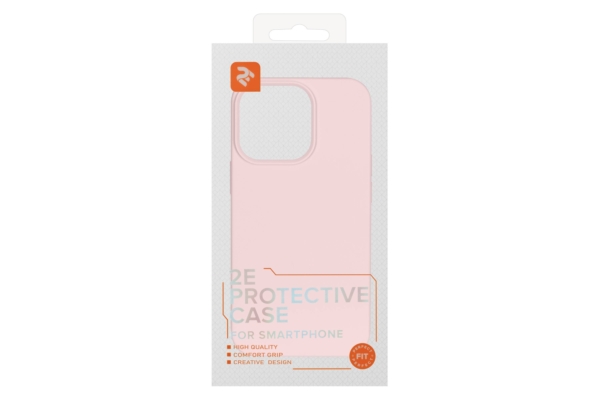 2Е Basic case for iPhone 14 Pro , Liquid Silicone, Rose Pink