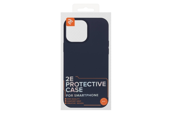 Чохол 2Е Basic для iPhone 14 Pro Max, Liquid Silicone, синій темний