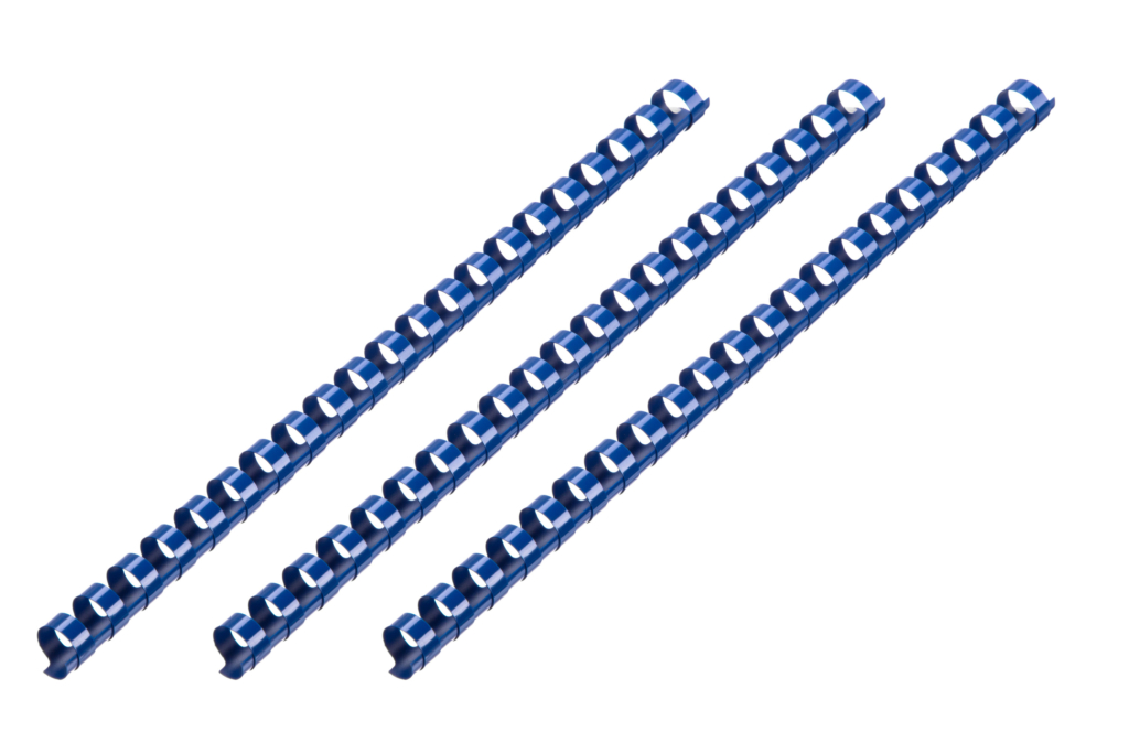 2E Plastic combs for the binder 8mm cyan 100pcs