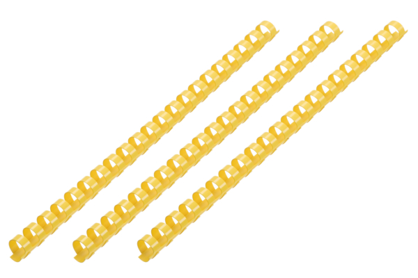 Plastic combs for the binder 12mm yellow 100pcs