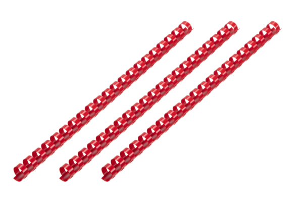 Plastic combs for the binder 14mm red 100pcs
