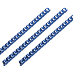 Plastic combs for the binder 14mm cyan 100pcs