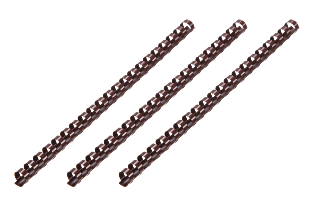 Plastic combs for the binder 14mm chocolate 100pcs
