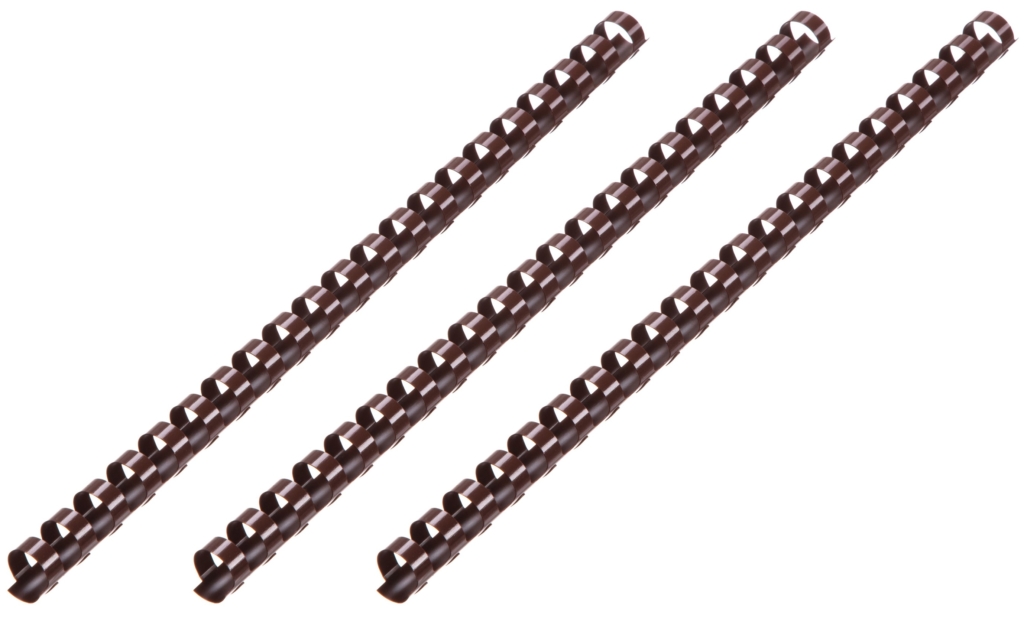 Plastic combs for the binder 14mm chocolate 100pcs