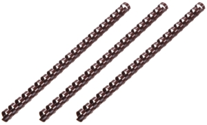 Plastic combs for the binder 14mm chocolate 100pcs