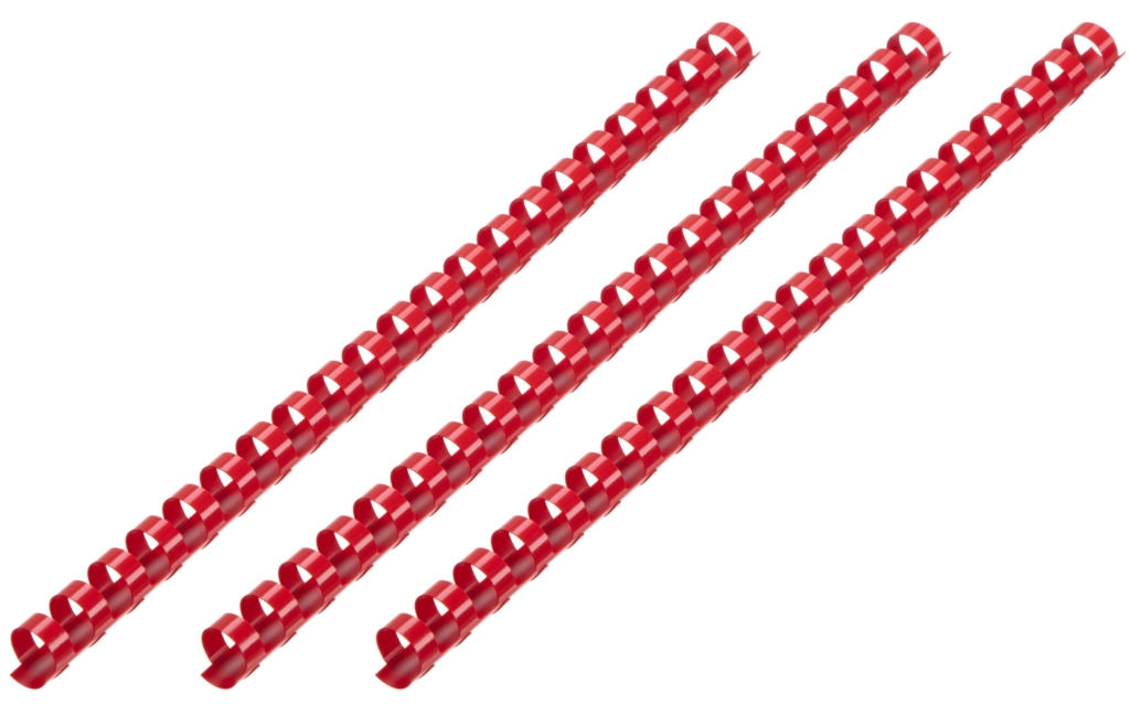 Plastic combs for the binder 16mm red 100pcs