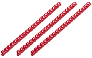 Plastic combs for the binder 16mm red 100pcs