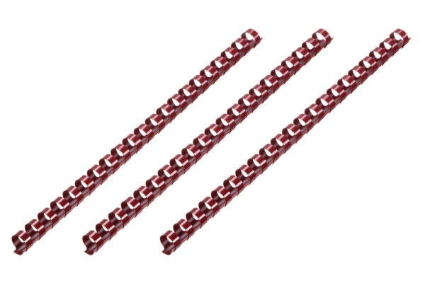 Plastic combs for the binder 19mm maroon 100pcs
