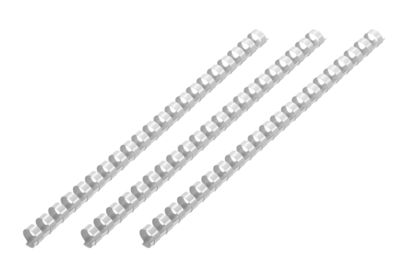 Plastic combs for the binder 19mm light gray 100pcs