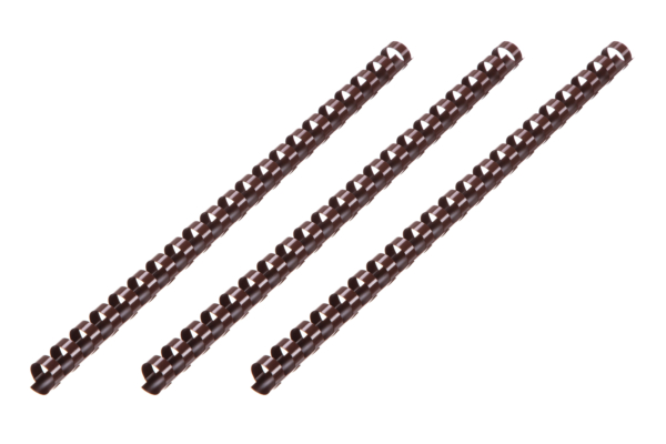 Plastic combs for the binder 19mm chocolate 100pcs