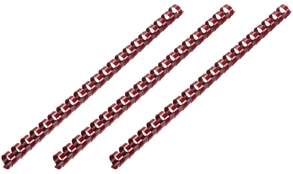 Plastic combs for the binder 22mm maroon 50pcs