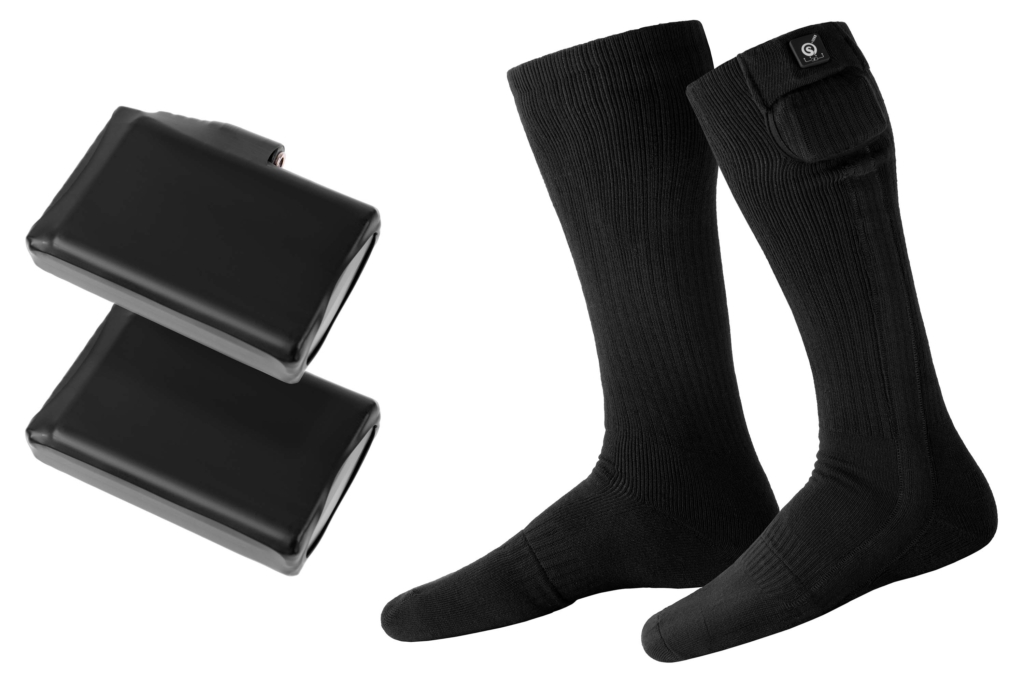2E Tactical Heated socks Race Plus Black high, size XL