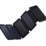 2E Акумулятор портативний літій-іонний Power Bank Solar 8000мА·год, вбудований LED-ліхтар, чорний