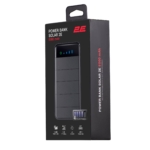 2E Акумулятор портативний літій-іонний Power Bank Solar 8000мА·год, вбудований LED-ліхтар, чорний