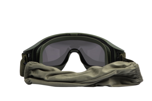2E Tactical Маска тактическая, защитная Hawk Army Green Anti-fog, сумка, 3 линзы
