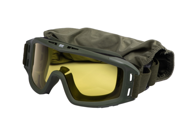 2E Tactical Маска тактическая, защитная Hawk Army Green Anti-fog, сумка, 3 линзы