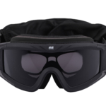 2E Tactical Маска тактическая, защитная Hawk WS Black Anti-fog, 3-х слойный уплотнитель, сумка, 3 линзы