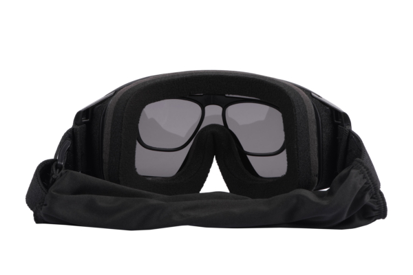 2E Tactical Маска тактическая, защитная Hawk WS Black Anti-fog, 3-х слойный уплотнитель, сумка, 3 линзы