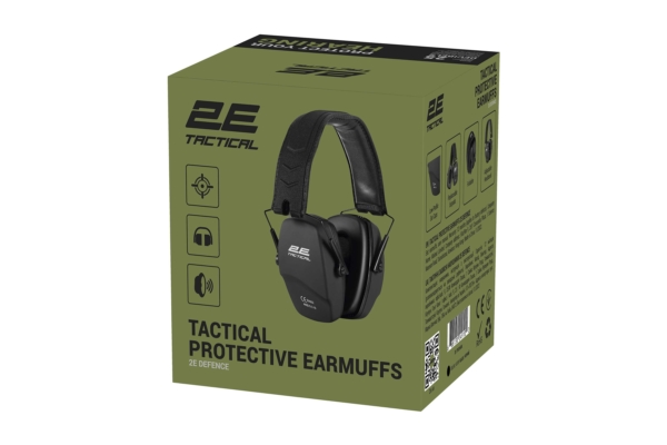 2E Tactical Тактические защитные наушники Defence Black NRR: 25 dB, пассивные
