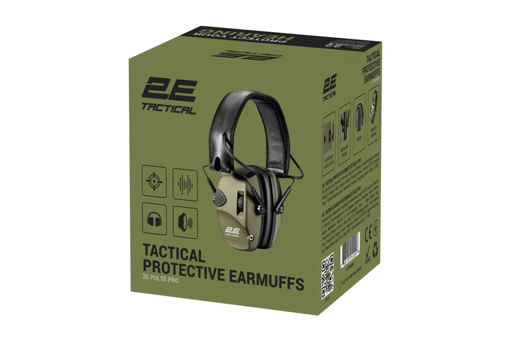 2E Tactical Tactical protective earmuffs Pulse Pro Army Green NRR 22 dB, active
