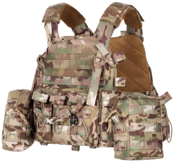 2E Tactical Military Plate Carrier Type1, Molle, Multicam