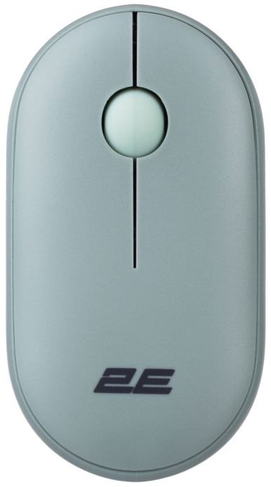 Мышь 2E MF300 Silent, WL/BT, пепельно-зелёный
