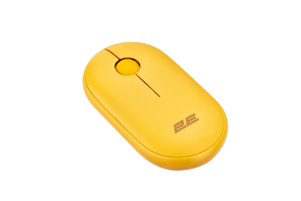 Мышь 2E MF300 Silent, WL/BT, жёлтый