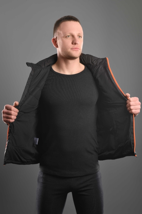 2E Tactical Жилет с подогревом Heat Power Plus Black с капюшоном размер M