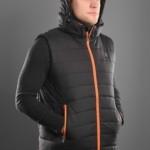 2E Tactical Жилет з підігрівом Heat Power Plus Black з капюшоном, розмір L