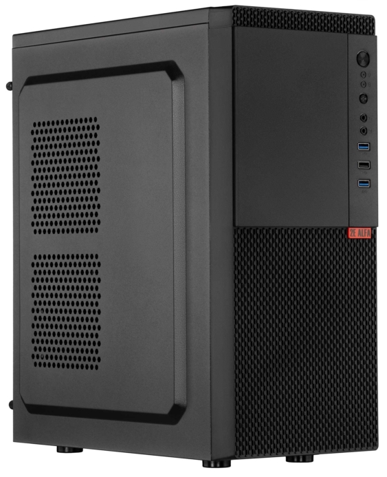 Корпус 2E Alfa E130 без БП 2xUSB3.0, 1xUSB2.0 1×80мм VGA 320мм ATX чёрный