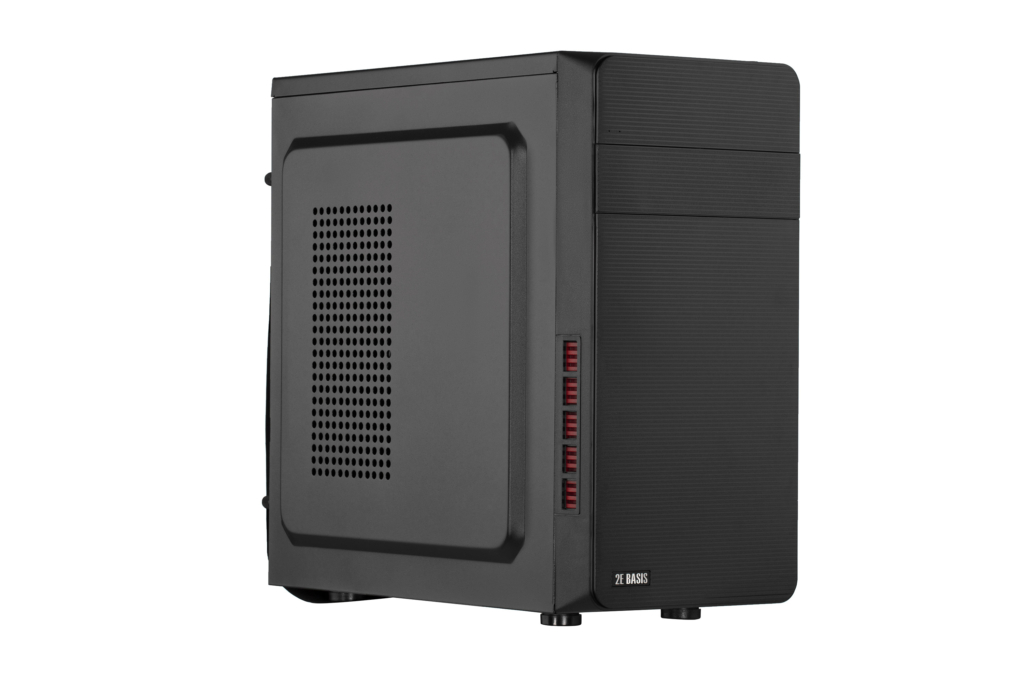 2E PC case Basis RD831 without PSU, 2xUSB2.0, VGA 320mm, mATX, black
