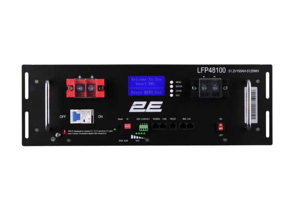 Аккумуляторная батарея 2E LFP48, 48В, 100А•год, 19″ LCD 16S