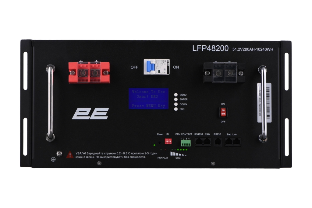 2E-LFP48200 48V/200Ah 19″ LiFePo4 Battery