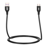 Кабель USB-A > USB-C заряджання/синхронізації 2E 1м, Type-C, Glow, чорний