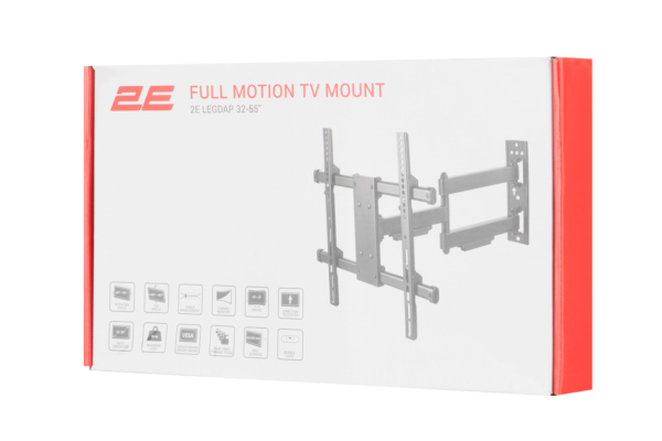 Full motion TV mount 2E Legdap 23-55″, 60 cm extension