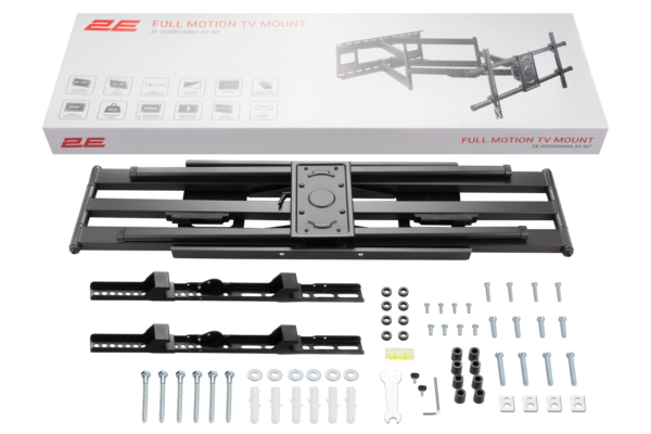 Full motion TV mount 2E Godkokma 43-90″, 1 m extension